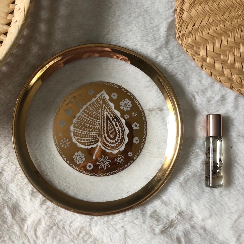 Vintage goldleaf glass plate